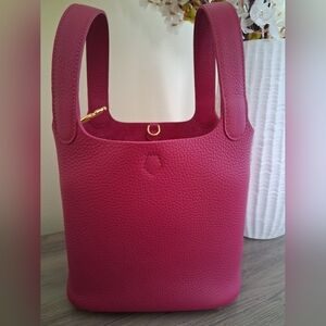 DUYP Melodie Ceclie Josette - Versatile Bucket Bag - Grained Cowhide ROSE VIOLET